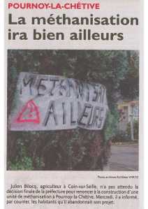 méthanisation Pournoy la chétive : stop ou encore ?
